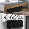 A collage showing a storage box under a bed and a storage box hanging on hooks. Produktbild-Vorschau