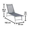 Casma Sonnenliege Gartenliege Liegestuhl Relaxliege Stahl Produktbild-Vorschau 3