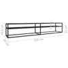 TV-Schrank Schwarz Marmor-Optik 220x40x40,5 cm Hartglas Produktbild-Vorschau 7