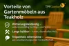 TPFGarden GARTENTISCH Teaka, 50x50 cm,Teakholz quadratisch, Produktbild-Vorschau 8