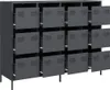 vidaXL Sideboard Anthrazit 135x39x103,5 cm Kaltgewalzter Produktbild-Vorschau 4