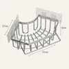 A silver wire basket for holding soap or sponges, shown with dimensions marked. Produktbild-Vorschau
