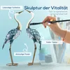 Outsunny 2er Set Gartenstatue Kraniche, 72,5/74 cm Produktbild-Vorschau 4