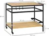 Servierwagen im Industrie-Design, wetterbeständig, 3 Haken, Produktbild-Vorschau 3