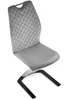 A gray upholstered dining chair with a cantilever base. Produktbild-Vorschau