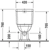 Duravit Stand-WC-Kombi, Tiefspüler 1930 35,5x66,5cm, 6 l, Produktbild-Vorschau 2