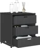vidaXL Mobile da giardino nero 55x59x69 cm in poly rattan Anteprima dell’immagine prodotto 10