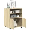 vidaXL Skříňka na kolečkách Sonoma dub 60x48x81 cm materiál Náhled obrázku produktu 3