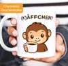 Tasse Spruch Käffchen Wortspiel Affe lustige Tiermotive Produktbild-Vorschau 2