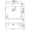 Solido Küchenspüle 540x520 3D mit Siebkorb und Überlauf Produktbild-Vorschau 2