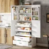 Armadio da cucina Merax, modello alto con 3 ripiani Anteprima dell’immagine prodotto 1