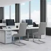 Modern office interior with workstations and large windows. Anteprima dell’immagine prodotto