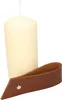 ABRATO Stumpenkerze 70x150mm Creme mit Ledergriff Produktbild-Vorschau 4