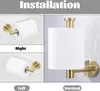 Toilettenpapierhalter, Handtuchring, gebürstetes Gold, Produktbild-Vorschau 3