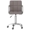 vidaXL Kancelárska stolička Swivel Taupe Fabric Náhľad obrázku produktu 3