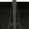 A close-up view of the chains and support structure of a black trash can enclosure. Náhled obrázku produktu