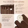 Floranica Lemovanie hrobu vlnité drevené 100 x 30 cm, Hnedá Náhľad obrázku produktu 3