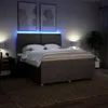 Boxspringbett mit Matratze Taupe 200x200 cm Stoff Produktbild-Vorschau 4