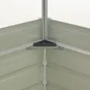 Close-up view of the internal structure of a greenhouse, showing the junction of the roof panels and supporting beams. Produktbild-Vorschau