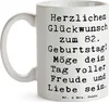 Mr. & Mrs. Panda Tasse Spruch 82. Geburtstag - Weiß - Produktbild-Vorschau 3