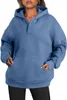 Damen Hoodie Sportlich Oversize Warm Bequem Weich Blau M Produktbild-Vorschau 4