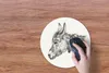 MuchoWow® Mauspad Mousepad Kopf einer Staffelei, nach links Produktbild-Vorschau 3