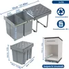 UISEBRT Trieuse de déchets encastrable Système de tri des Voir les images du produit 2
