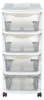 Commode fonctionnelle - 4 tiroirs - L 40 x l 36 x H 80 cm - Voir les images du produit 1