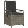 vidaXL 5-tlg. Garten-Essgruppe mit Kissen Grau Poly Rattan Produktbild-Vorschau 3