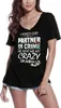 Damen Grafik T-Shirt V-Ausschnitt Ich bat Gott um einen Produktbild-Vorschau 1