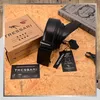 TRESSARI pánský kožený opasek, černý, 120 cm, automatický Náhled obrázku produktu 3