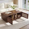 Merax rechteckig Couchtisch mit 2 Türöffnung, MDF + Produktbild-Vorschau 3