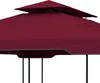 Gartenpavillon 4x3m Deluxe Pavillon Outdoor stabil Bordeaux Produktbild-Vorschau 5
