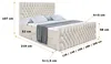 ALTDECOR Boxspringbett mit Fußteil - H3 Matratze und Topper Produktbild-Vorschau 4