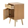 CALICOSY - Table de chevet avec cannage en rotin naturel - Voir les images du produit 9