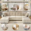 Modułowa sofa w kształcie litery U Merax z schowkiem, Podgląd zdjęcia produktu 6