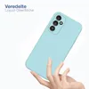 A hand holding a light blue phone case. Produktbild-Vorschau