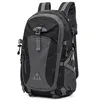 A black and gray backpack shown from the front. Produktbild-Vorschau