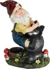 Relaxdays Gartenzwerg mit Laterne, wetterfest, frostsicher, Produktbild-Vorschau 1