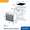 A technical drawing showing the dimensions and installation requirements for a built-in oven and hob. Produktbild-Vorschau