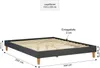 Homestyle4u Polsterbett 160 x 200 cm Futonbett Grau Produktbild-Vorschau 3
