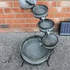 Kaskadenbrunnen 4-stufiger Wasserbrunnen Grau Produktbild-Vorschau 5