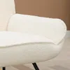Close-up of a cream-colored armchair with a sherpa-like texture. Produktbild-Vorschau