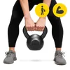 4FIZJO Gusseiserne Kettlebell 14 kg, Trainingsgewicht für Produktbild-Vorschau 2