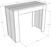 Konsola rozkładana 90x42/198 cm Emy Mała Szpatułka Podgląd zdjęcia produktu 6
