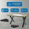 2x rám stolu ve tvaru X 72 x 80 cm černé kovové stolové Náhled obrázku produktu 3
