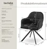 tectake® sametová otočná židle Lona čalouněná 56 x 59 x 81 Náhled obrázku produktu 7