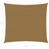 vidaXL Tenda da sole 160 g/m² Taupe 2x2 m HDPE Anteprima dell’immagine prodotto 13