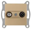 SAT-Enddose Gold Optik – Unterputz IP20 für Innen – CANDELA Produktbild-Vorschau 1
