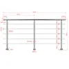 AICA Handlauf 240cm Geländer 5 Querstäbe Treppengeländer Produktbild-Vorschau 6
